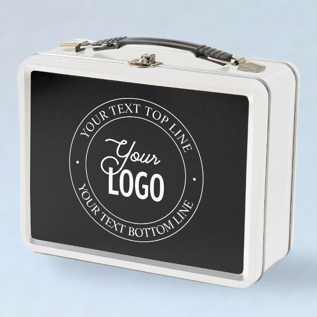Lunch Box Facile de remplacement de logo et de texte personn (Créateur téléchargé)