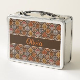 Lunch Box Fair Isle Cute Woodland Motif de chandail tricoté