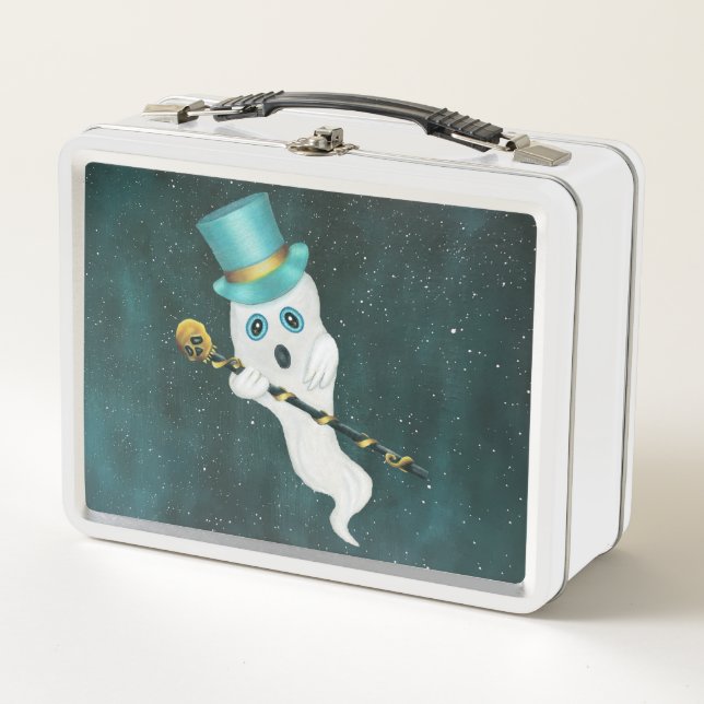 Lunch Box Fantôme dans la nuit étoilée Ciel Silencieux Visag (Devant)