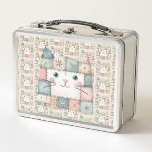 Lunch Box Fausse Maison de Chat au Patchwork Pastel