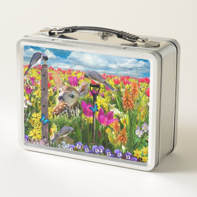 Lunch Box Fawn Birds (Dos)