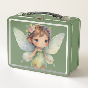 Lunch Box Fée de la Forêt Enchantée : lutin vert pastel