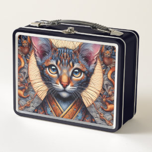 Lunch Box Félin fantastique orné mythique royal