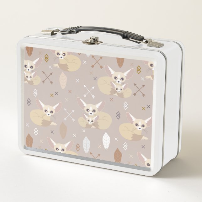 Lunch Box Fennec macule des flèches et des plumes (Devant)