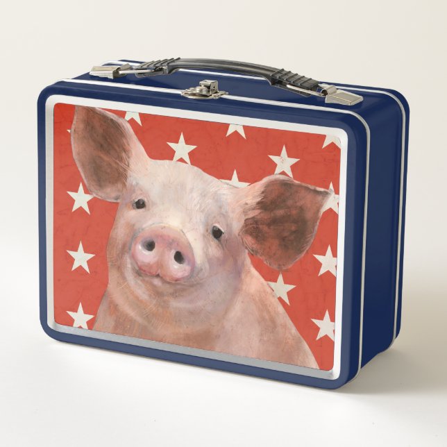 Lunch Box Ferme patriotique - Cochon (Devant)