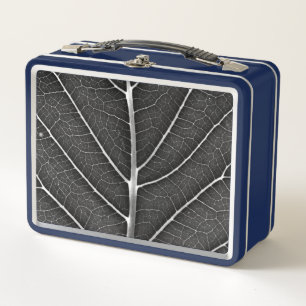 Lunch Box Fermeture de la feuille brillante noire et blanche