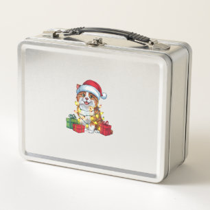 Lunch Box Feu de Noël Santa Chapeau Karelian Ours Chien Noël