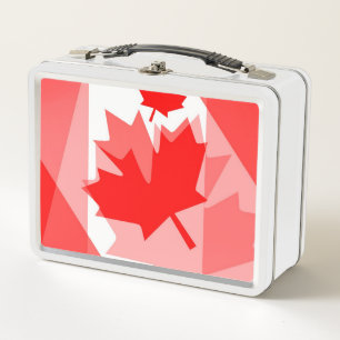 Lunch Box Feuille d'érable rouge canadienne style stratifié 