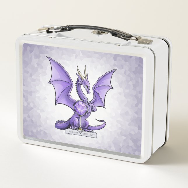 Lunch Box Février Birthstone Dragon - Amethyst (Dos)