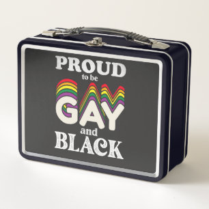 Lunch Box Fier d'être gay et noir Fierté LGBT