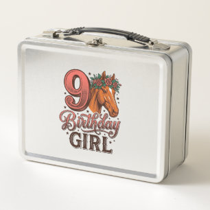Lunch Box Fille 9 ans Fleur de Cheval Design Vintage