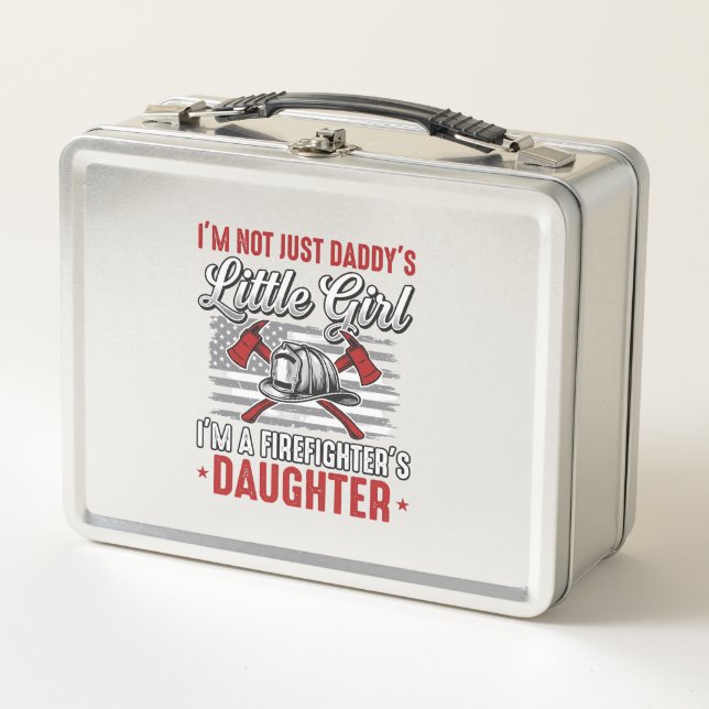Lunch Box Fille de pompier vintage (Devant)