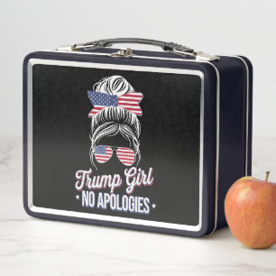 Lunch Box Fille de Trump Sans Excuses Nœud Méche Rétro Vinta