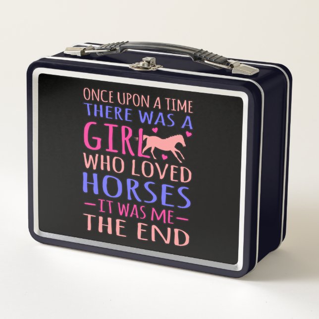 Lunch Box Fille Qui Aimait Chevaux Barrel Racer Cheval Cours (Devant)