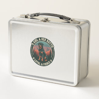 Lunch Box Fille Son Rottie Loyal Féroce Chien Rottweiler Mon