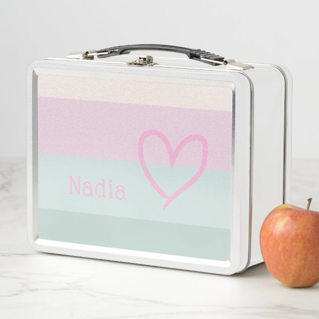 Lunch Box Filles mignonnes Whimsical Arc-en-ciel Motif enfan (En situation)