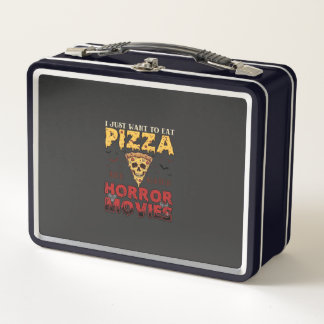 Lunch Box Films d'horreur Pizza Halloween Crâne Chauves-sour