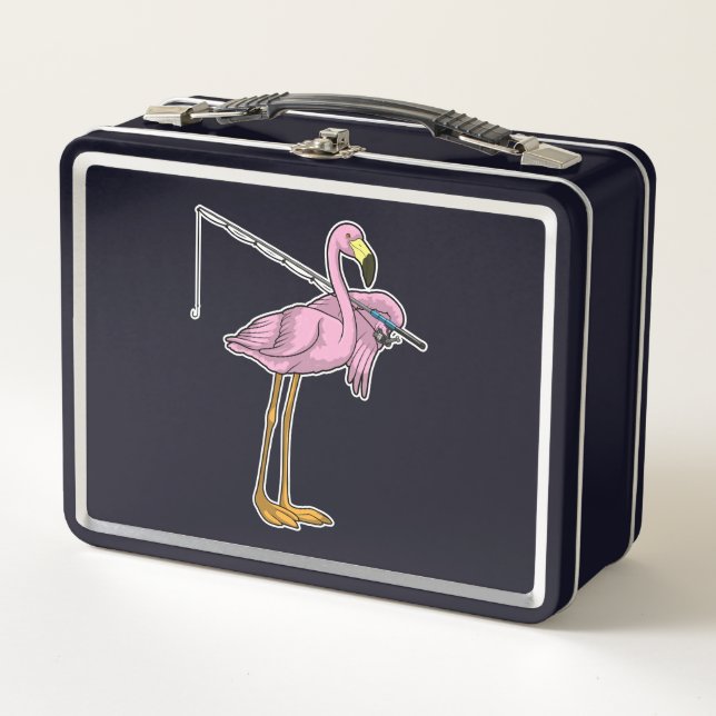 Lunch Box Flamant rose Pêche Pêcheur Pêcheur canne (Devant)