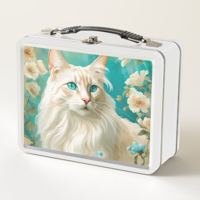 Lunch Box Flamme Lynx Point Siamese Portrait Art (Devant)
