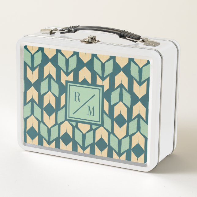 Lunch Box Flèche turquoise géométrique extérieure d'étape | (Devant)