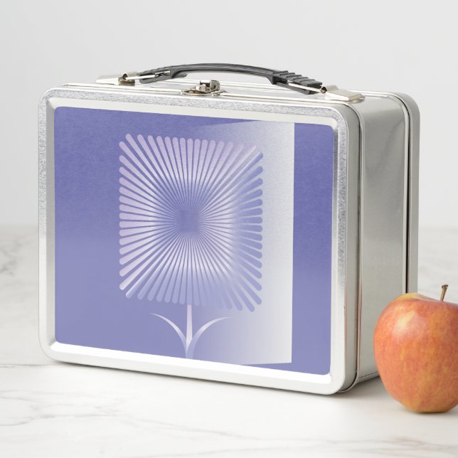 Lunch Box Fleur carré violette (En situation)