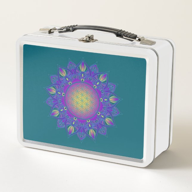 Lunch Box Fleur De Vie - Mandala Indien 3 (Devant)