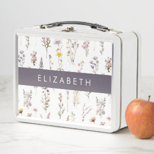 Lunch Box Fleurs colorées, Fleurs sauvages, Verdure, Votre N