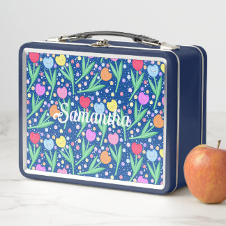 Lunch Box Fleurs de tulipes colorées
