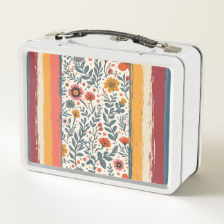Lunch Box - flower & stripe II