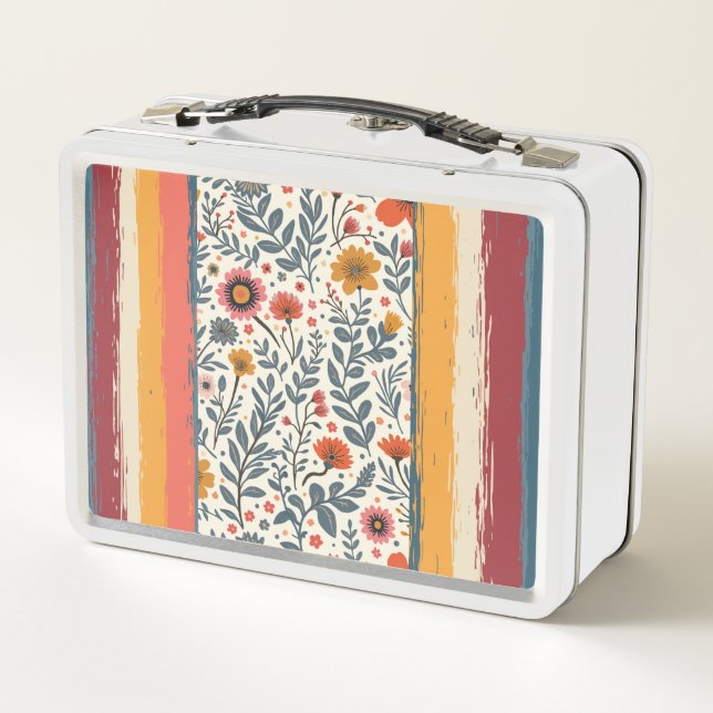 Lunch Box - flower & stripe II (Back)