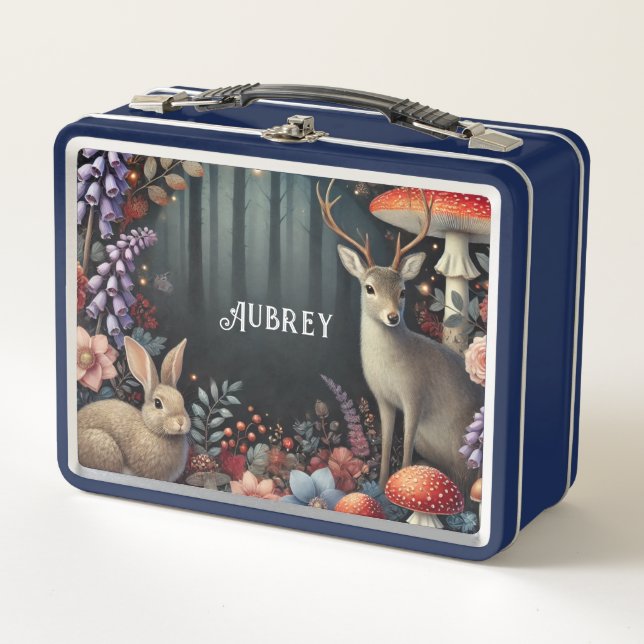Lunch Box Forêt enchantée personnalisée Animaux forestiers (Devant)
