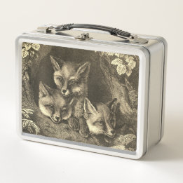 Lunch Box forêt vintage de renard