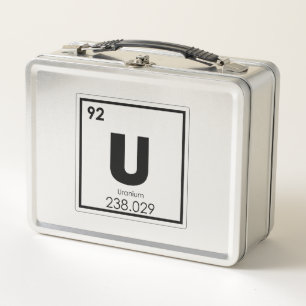 Lunch Box Formule en uranium de chimie de symbole d'élémen