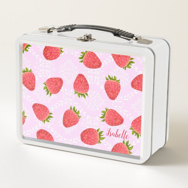 Lunch Box Fraise rose (Devant)