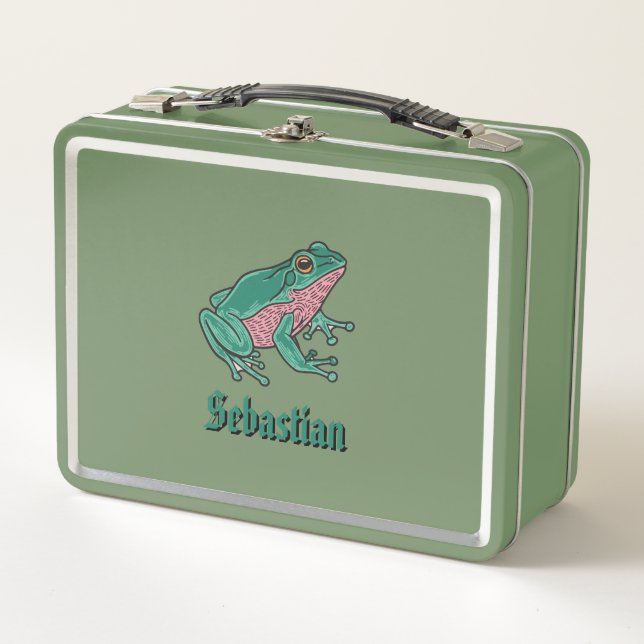 Lunch Box Frog Kids customizable  (Devant)