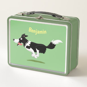 Lunch Box Funny Border Collie chien en course dessin animé