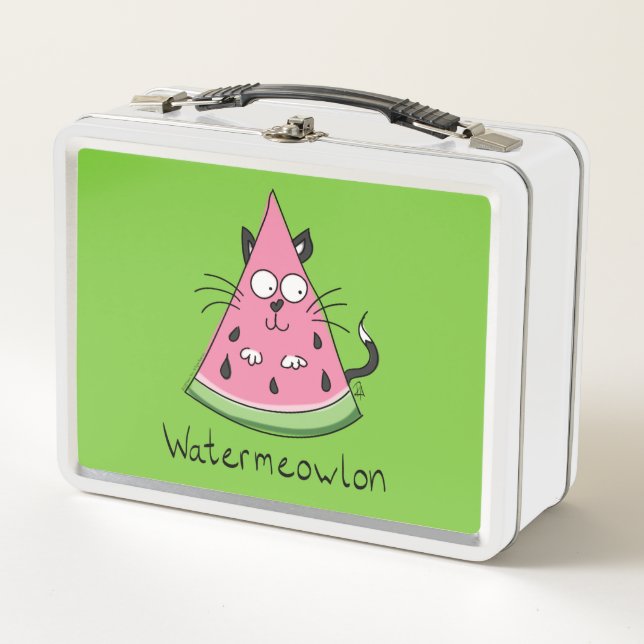 Lunch Box Funny Chat Watermelon mignon Kids (Devant)
