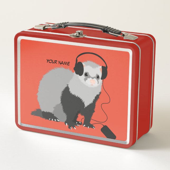 Lunch Box Funny Ferret Music Nom de l'auteur (Devant)