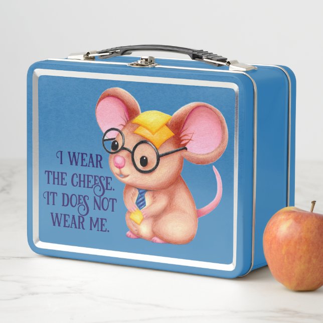 Lunch Box Furry Cheese Man Business Mouse Tie Glasses Nerdy (En situation)