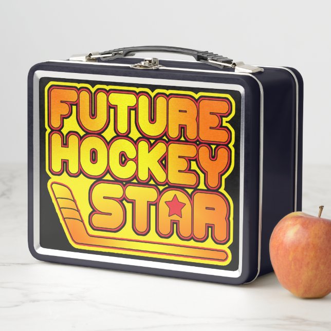 Lunch Box Futur Hockey Star Boîte à lunch en métal (En situation)