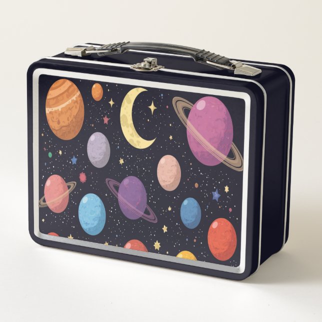 Lunch Box Galaxy Adventure Bento Box - Conception spatiale (Devant)