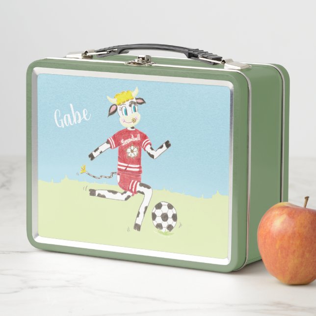 Lunch Box Gamelle mignonne en métal d'enfant de vache au (En situation)