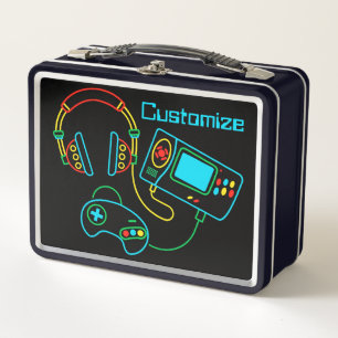 Lunch Box Gamer Retro Neon