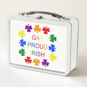 Lunch Box Gay Fier Irlandais LGBT Rainbow Shamrocks