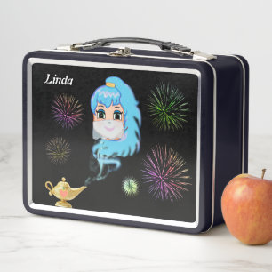 Lunch Box Génie mystique mignon, lampe magique et feux d'art