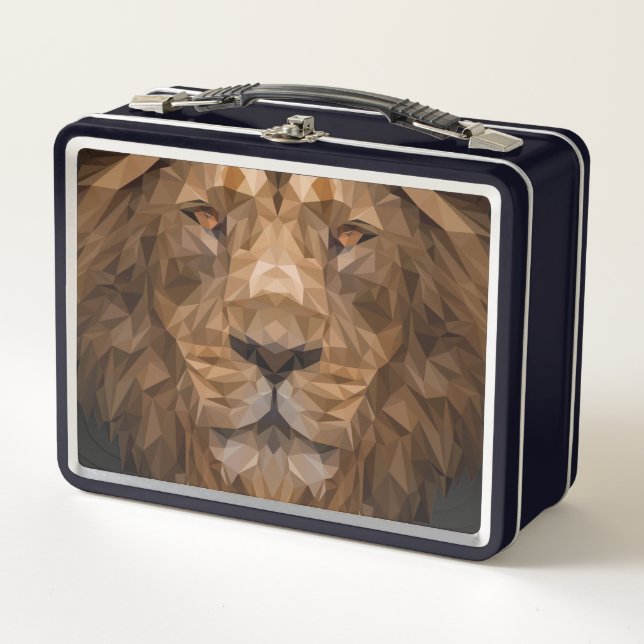 Lunch Box Geometric Lion Portrait (Devant)