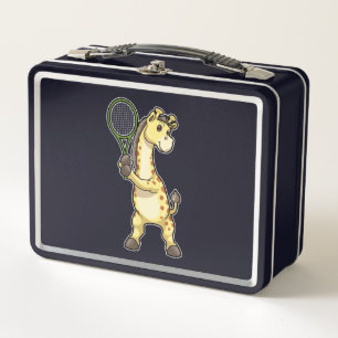 Lunch Box Girafe au Tennis avec raquette de tennis
