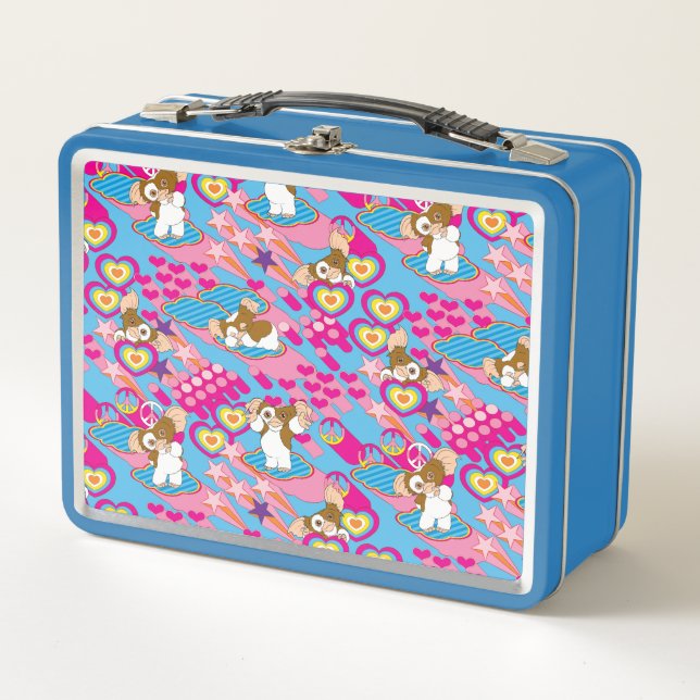 Lunch Box Gizmo | Pink Peace & Love Motif (Devant)