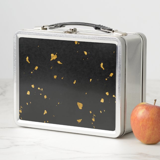 Lunch Box Gold Flakes Noir (En situation)