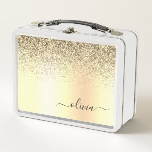 Lunch Box Gold Parties scintillant Girly Luxe Moderne Monogr